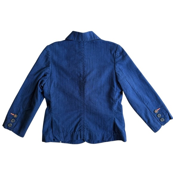 Boden (Mini Boden) Little Boy's Size 3-4 100% Cotton Blue Blazer Jacket - Picture 4 of 11